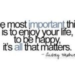 The important things in life